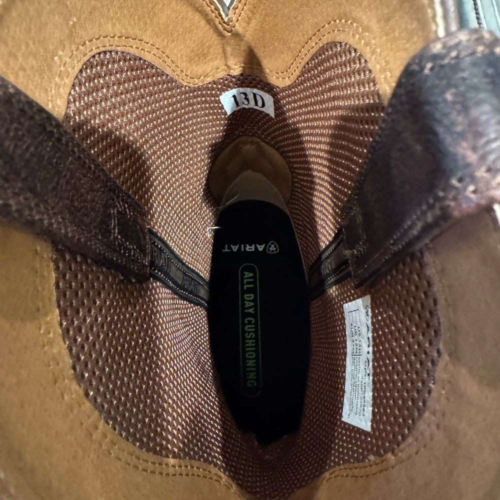Ariat Sport Big Country Wide Square Toe Cowboy Boot, Like New, See Flaw Details - Picture 6 of 11